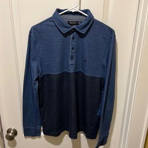 Nautica long sleeve collared polo shirt